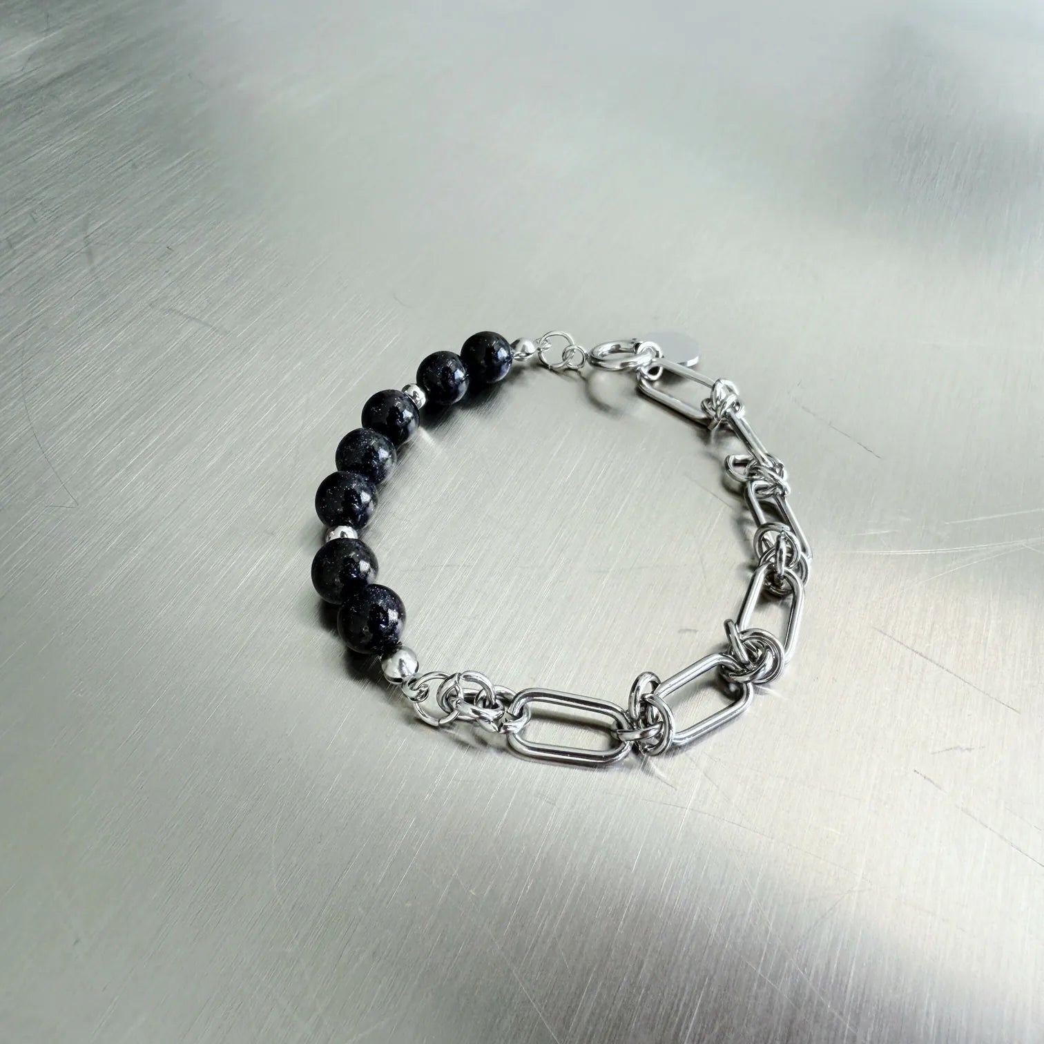 オブシディアンリンクブレスレット