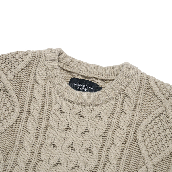 24FW LOW GAUGE CABLE KNIT BEIGE