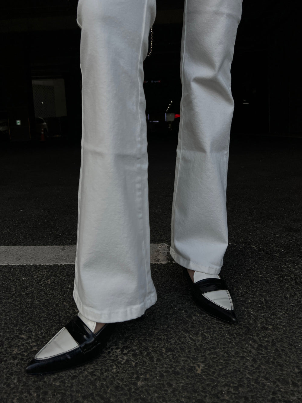  Cotton high waist slim fit bootcut spandex long & slim pants (2 colors)
