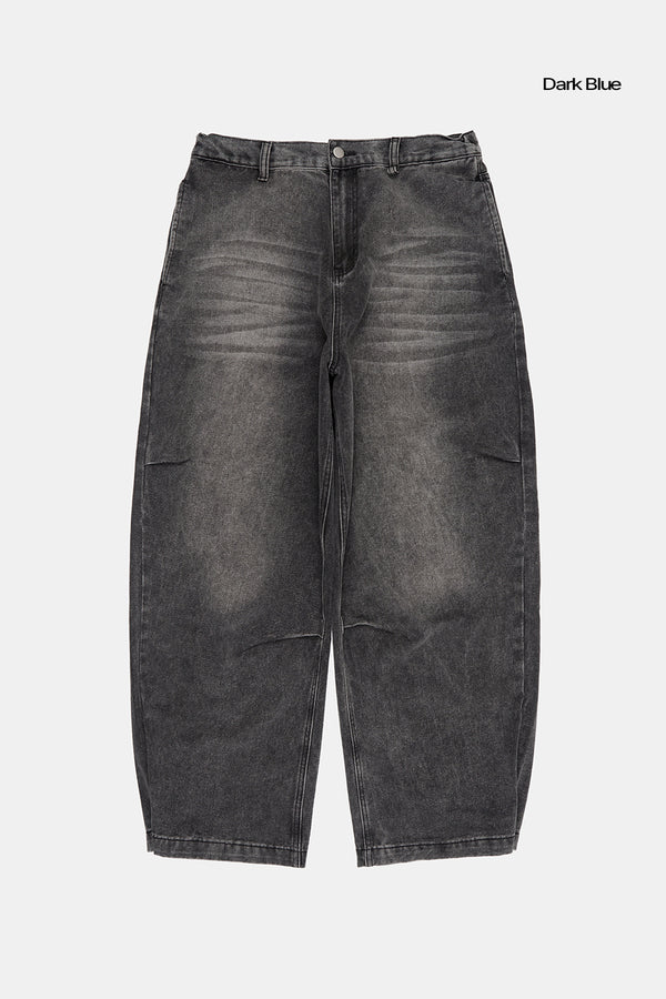 Airborne parachute baggy denim pants