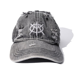 EMBLEM WASHED DYING VINTAGE BALL CAP MSFAC004-BK