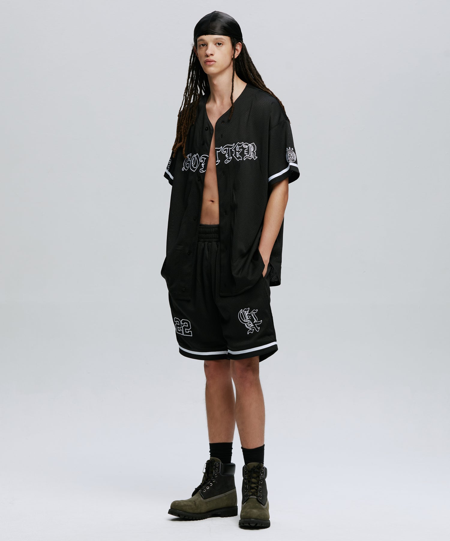 GOTHIC SYMBOL BASEBALL JERSEY SHORTS_BK