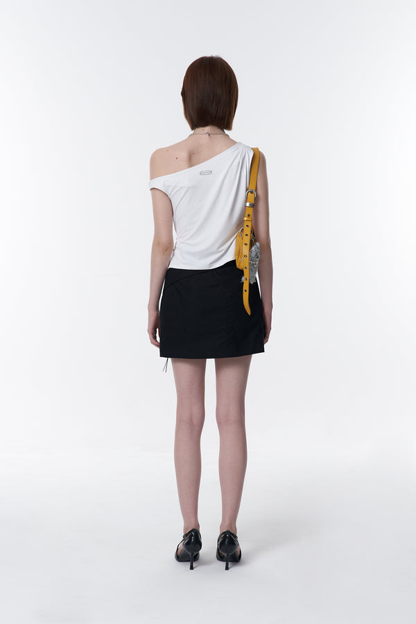 INCISION COVER-UP SKIRT [BLACK]