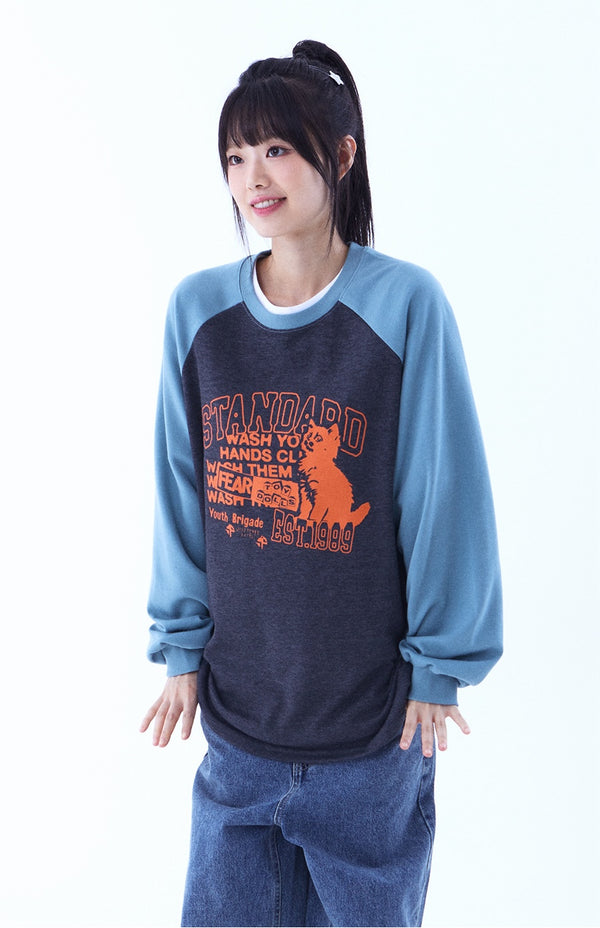 FEAR CAT Raglan Long Sleeves(SNSSTD-0109)