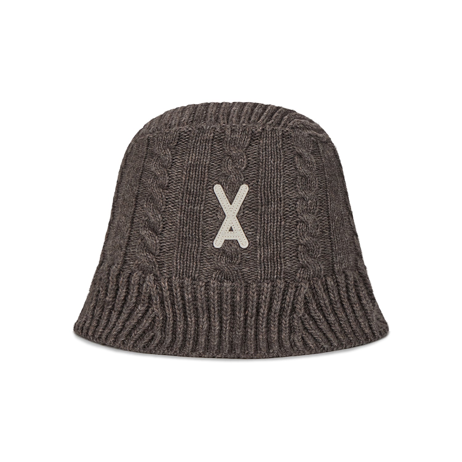 ★VARZAR★ VA Square Applique Knit Bucket Hat Brown VA Square Applique Knit Bucket Hat / Brown - VARZAR | 60