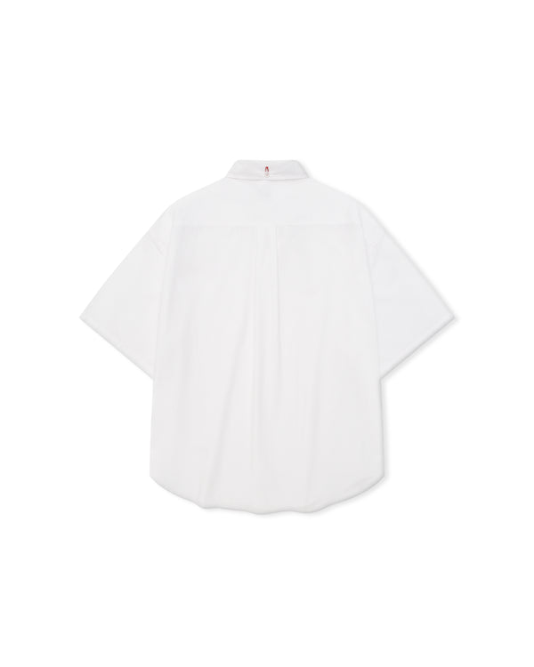 Oxford Half Shirt - White