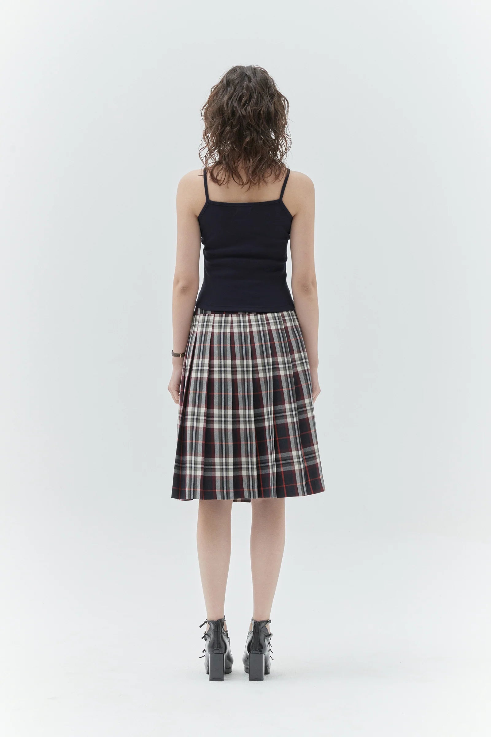 KIRSH PLAIN CHERRY SEMI CROP SLEEVELESS - DARK NAVY