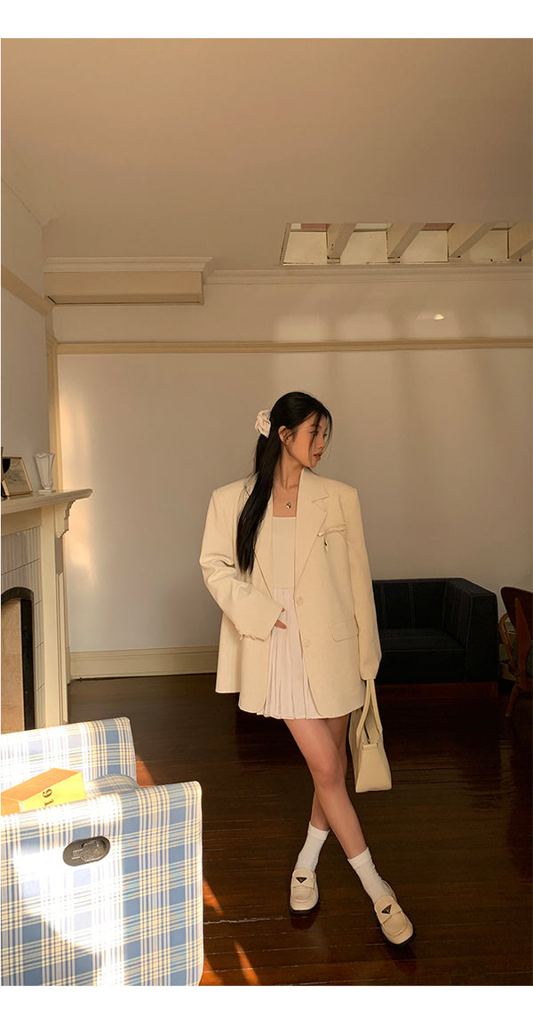 Salted Bow Linen Overfit Jacket