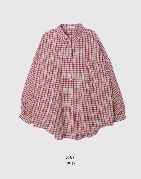 #Simple Check Loose Fit Shirt (4color)