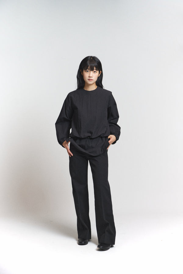 Basic cotton pants / Black