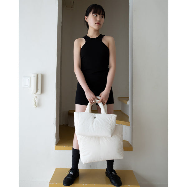 large soft padded bag - white