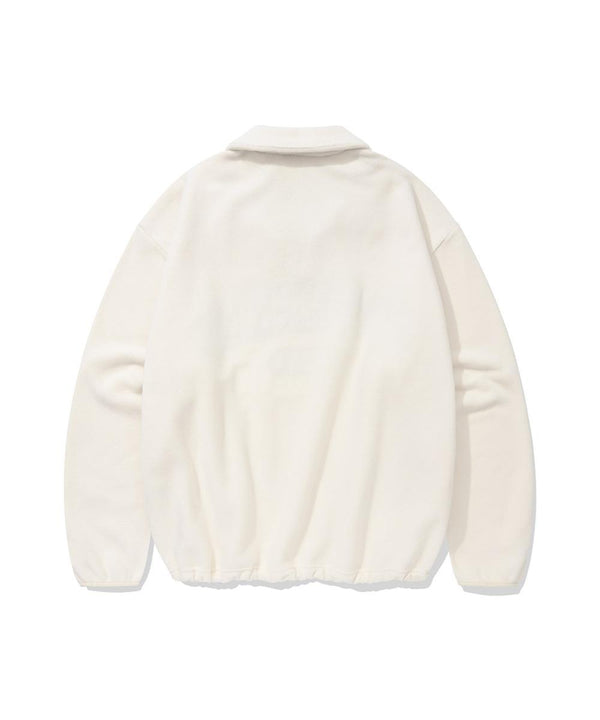 Arch Logo Fleece Half-Zip Sweatshirt Ivory