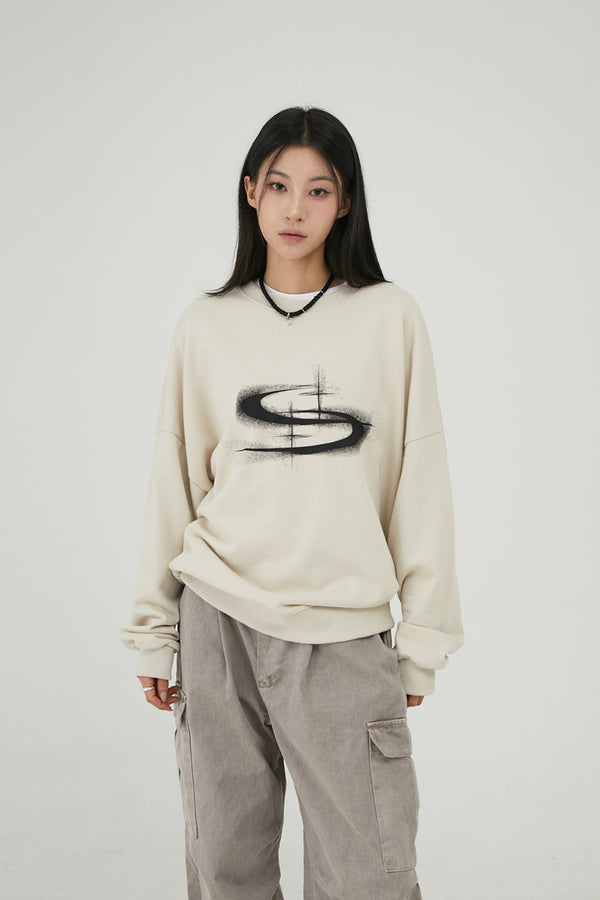 Milky Way Blur Overfit Sweatshirt 3color