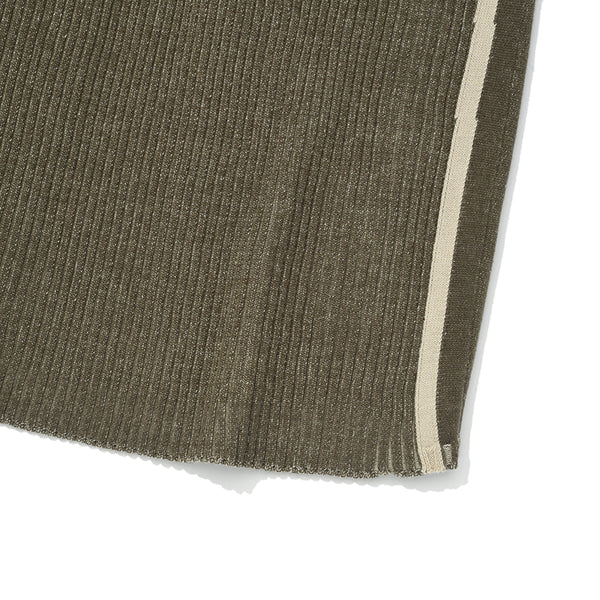 GARMENT KNIT LONG SKIRT [KHAKI]