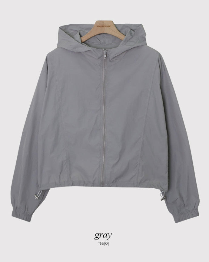 WD Hood Crop Wind Breaker (5color)