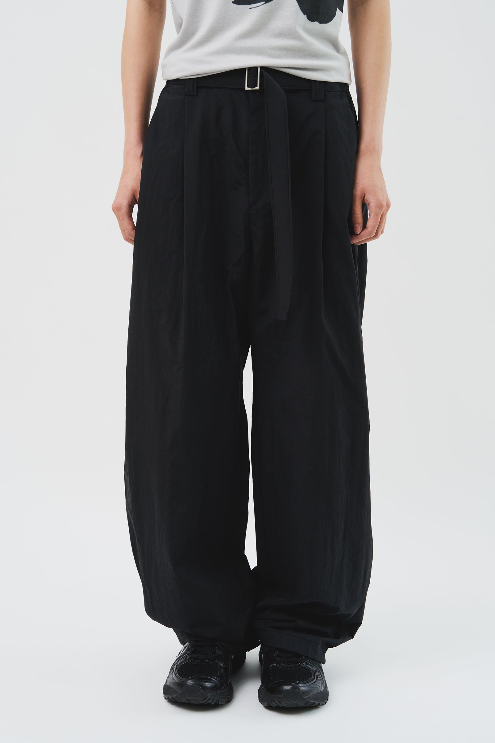 Scout Belted Curved Pants (3color)