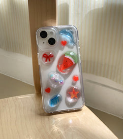 hot summer resin phone case