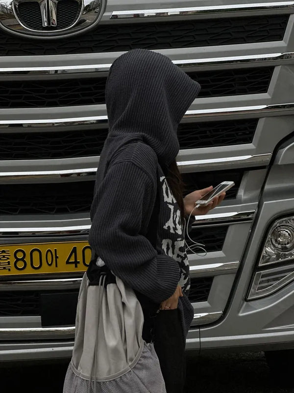 グリオプリンティングフーディージップアップ [4color]