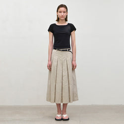 (SK-4925)ESSENTIAL PLEATS SKIRT