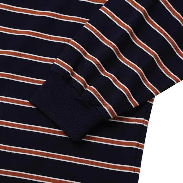 Dumble stripe collar t-shirt