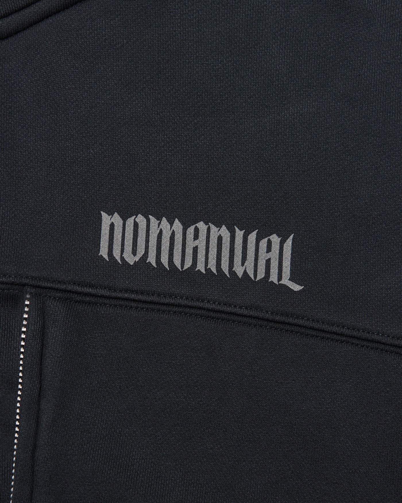 OVERDYED LAYER HOODED ZIP-UP - WASHED BLACK - nomanual | 60