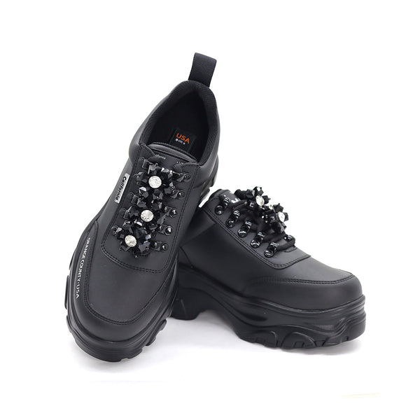 Monica sneakers black ping(Detachable)