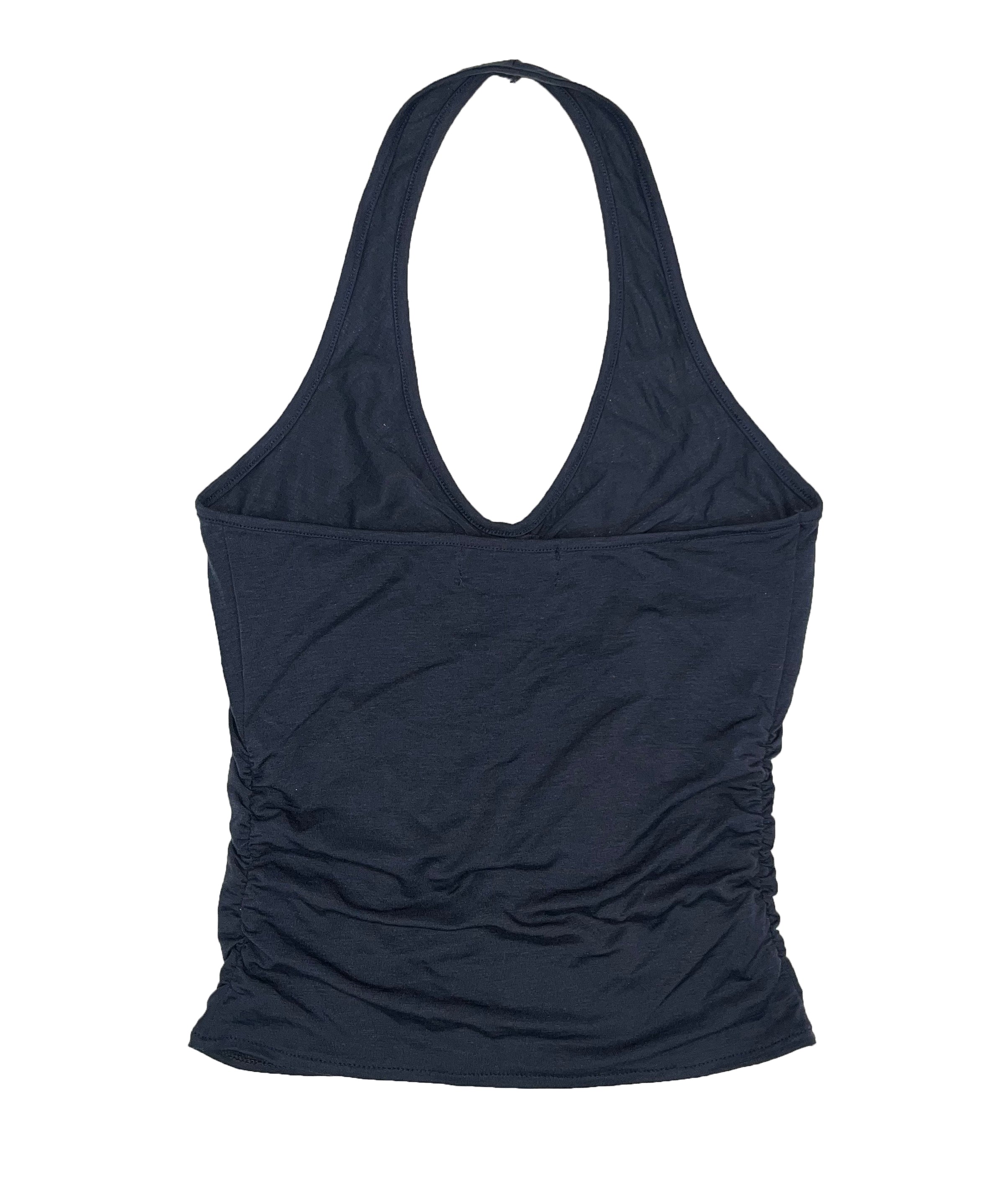 shirring halter sleeveless