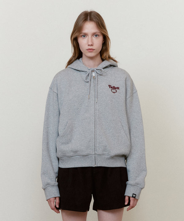 STORY LOGO SYMBOL HOODIE ZIP-UP GRAY