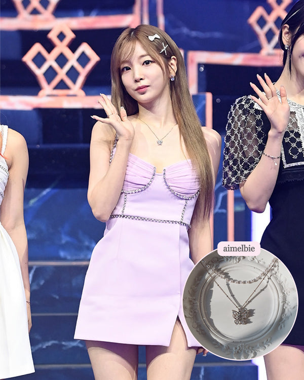 Butterfly Fairy Pearl Choker Layered Necklace ((G)I-DLE Miyeon Necklace)