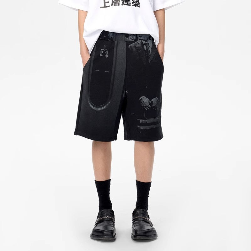 FMACM 24SS Subway Commuter Printed Knit Shorts