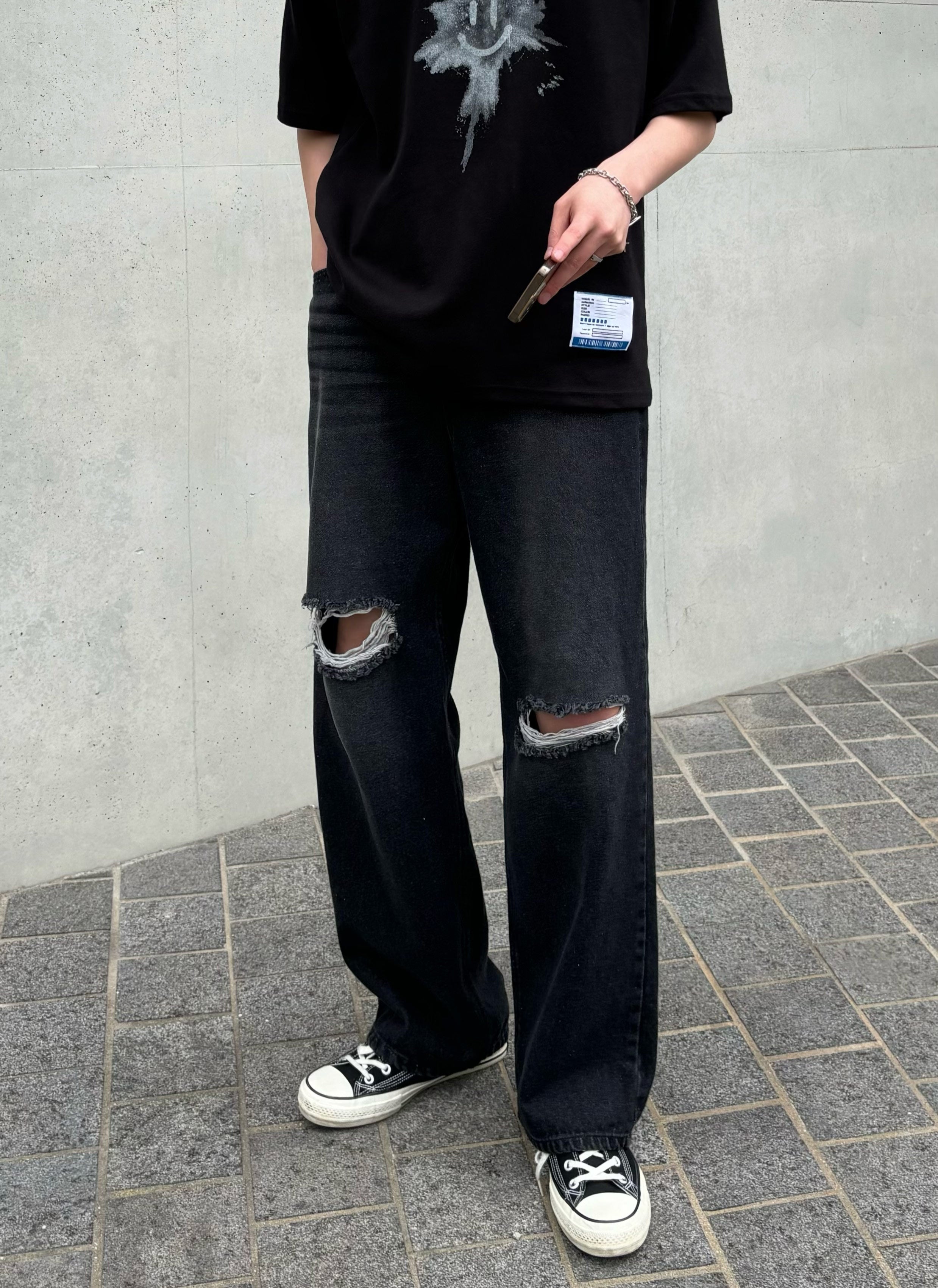 Breeze damage denim pants