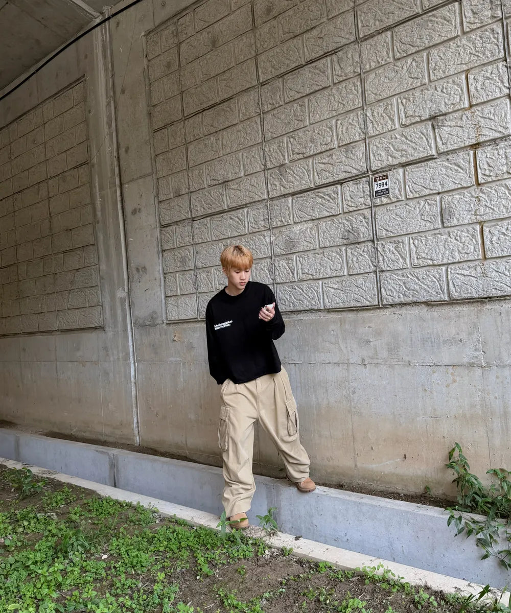 MM SYMBOL LOGO LONG SLEEVE T(BLACK)