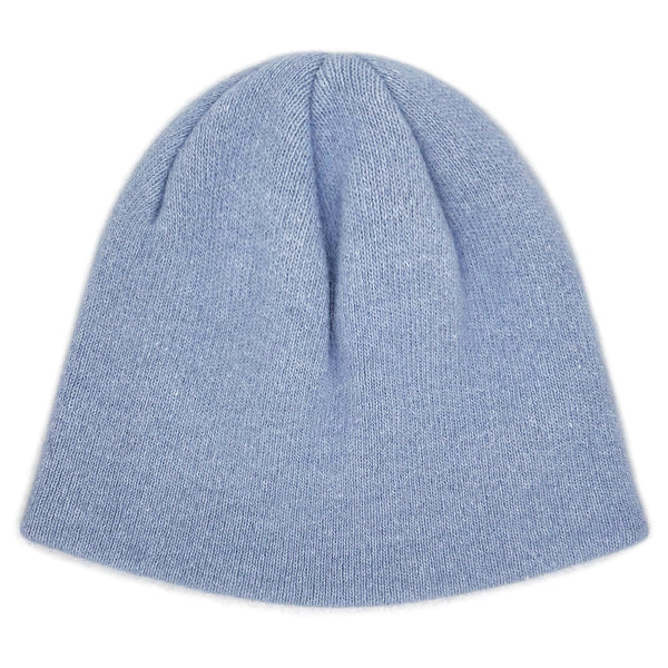 Drop Bead Angora Short Beanie [Blue]