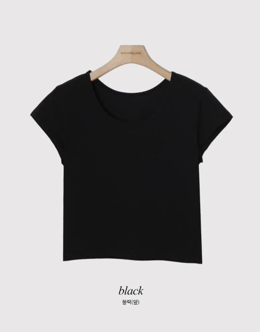 Slim Crop Short Sleeve T-Shirt (4color)