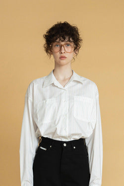 Farmer stripe shirt_ivory