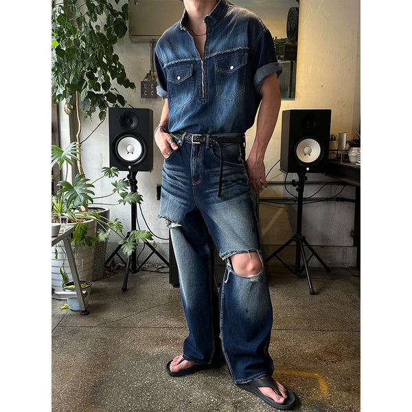 [S/S] Milk damage wide pants