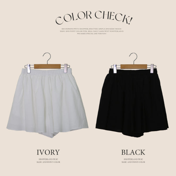 ML Summer Flare Mini Skirt Pants (2color)