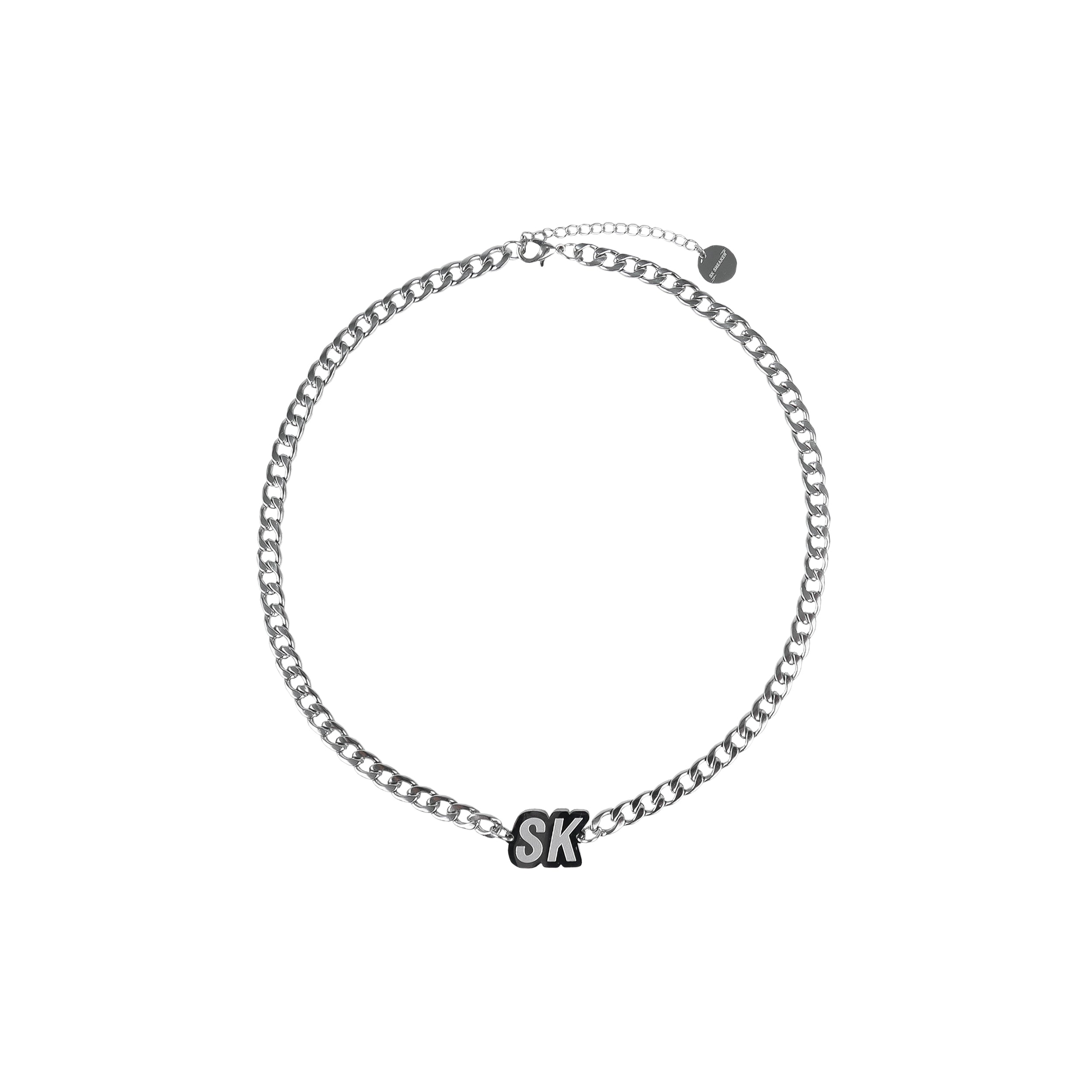 SNEAKER CHROME LOGO CHAIN CHOKER