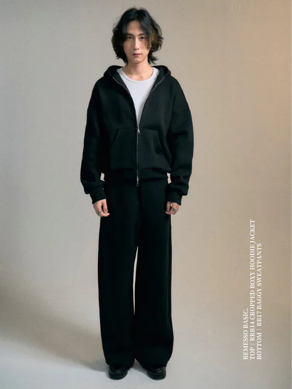 RB14 Cropped Boxy Hoodie Jacket