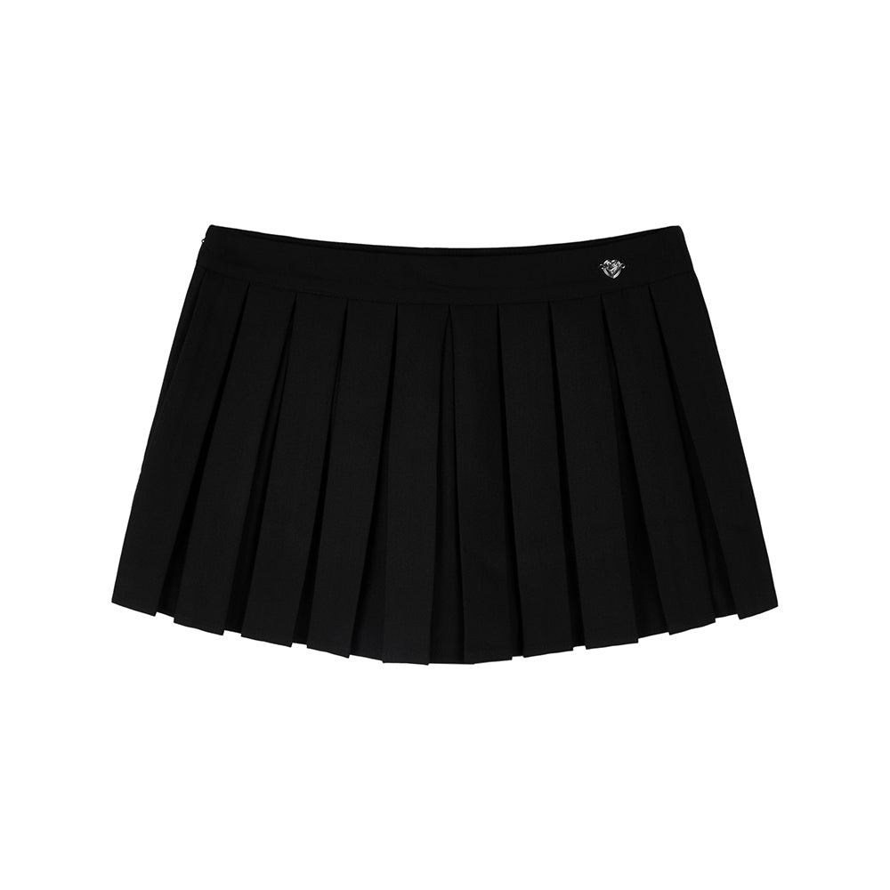 Low Waist Pleats Mini Skirt Pants (3colors)