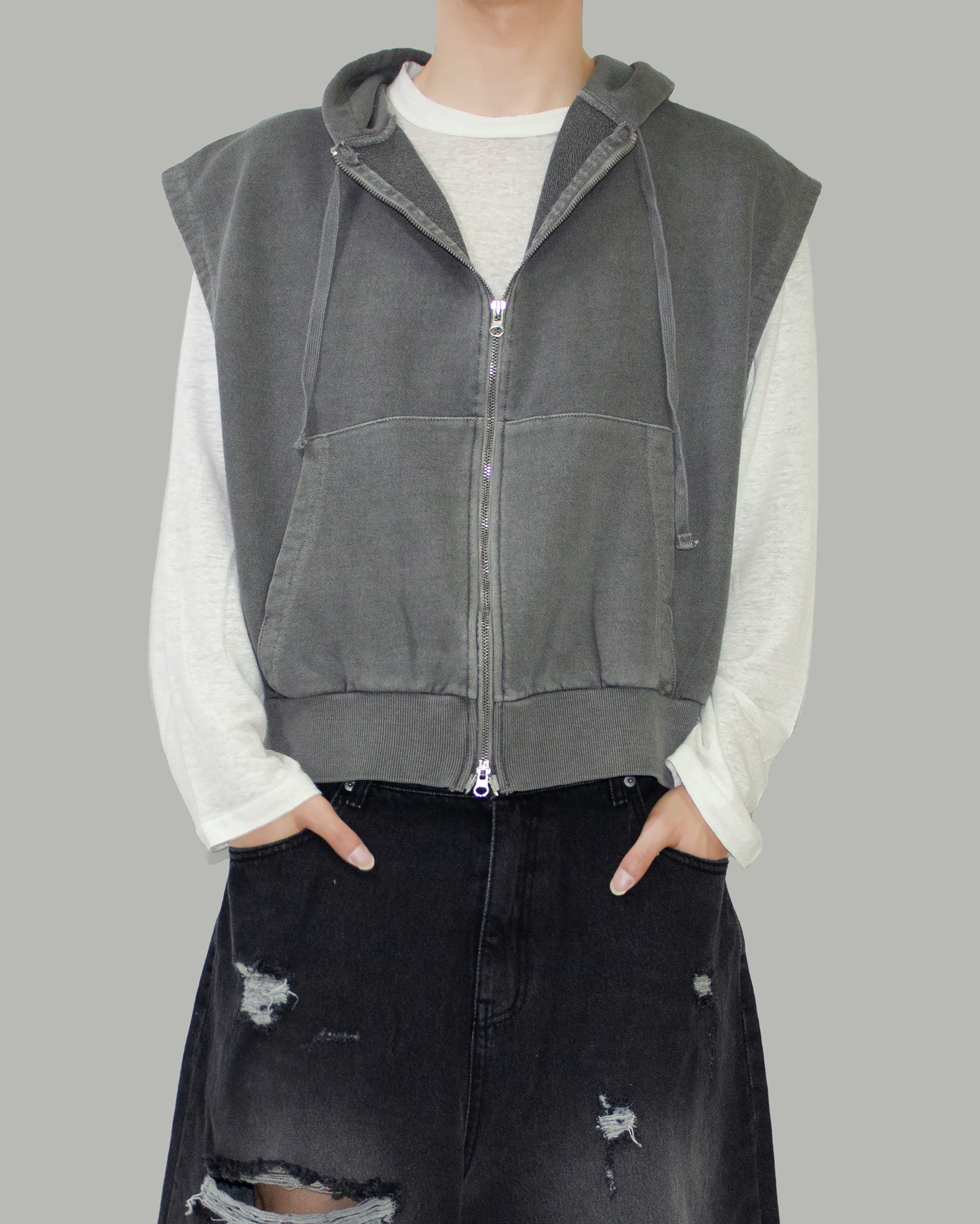 Cos Pigment Hooded Vest