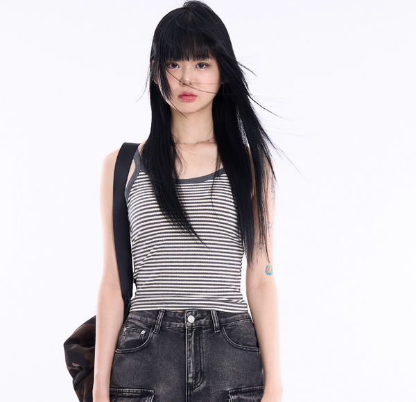 Arvid striped bra cap sleeveless top