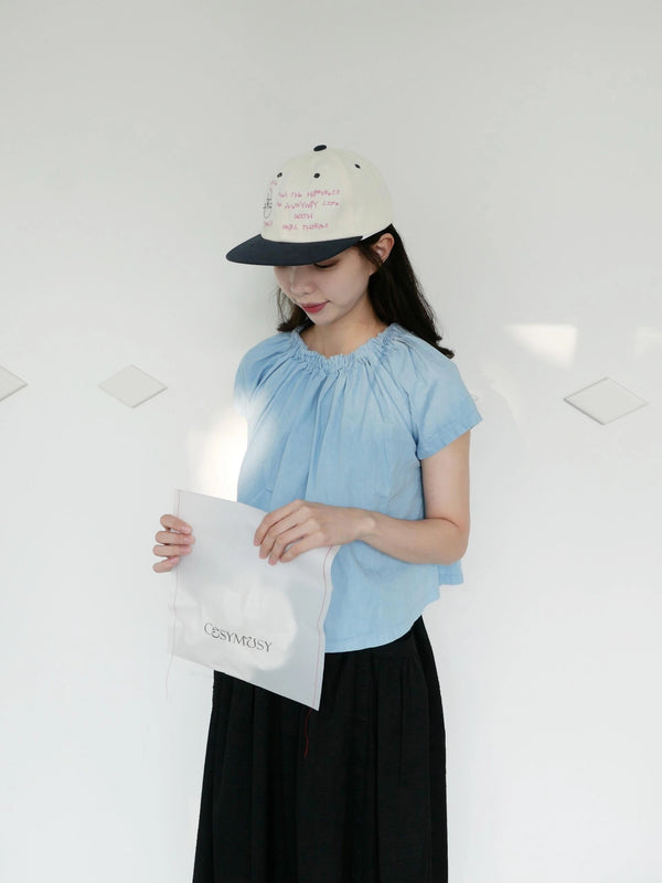 ハウスオブ Cosymosy キャップ - Ivory & Navy