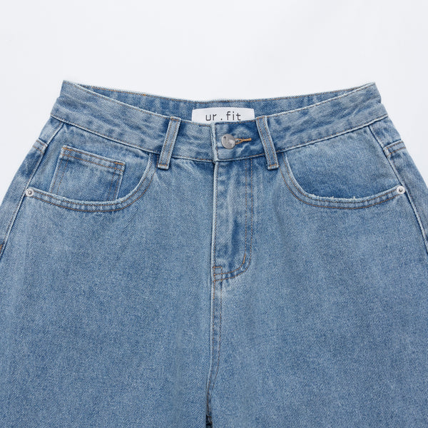 DESTROYED WIDE DENIM PANTS code 21006