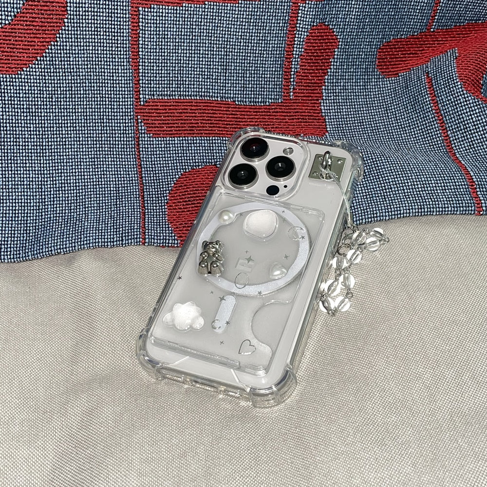 [MADE]シルバーベア マグセーフ カード ウォレット