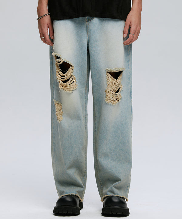 DESTROYED DENIM PANTS_SB