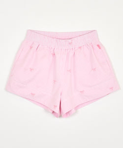 STRIPE RIBBON SHORTS PINK