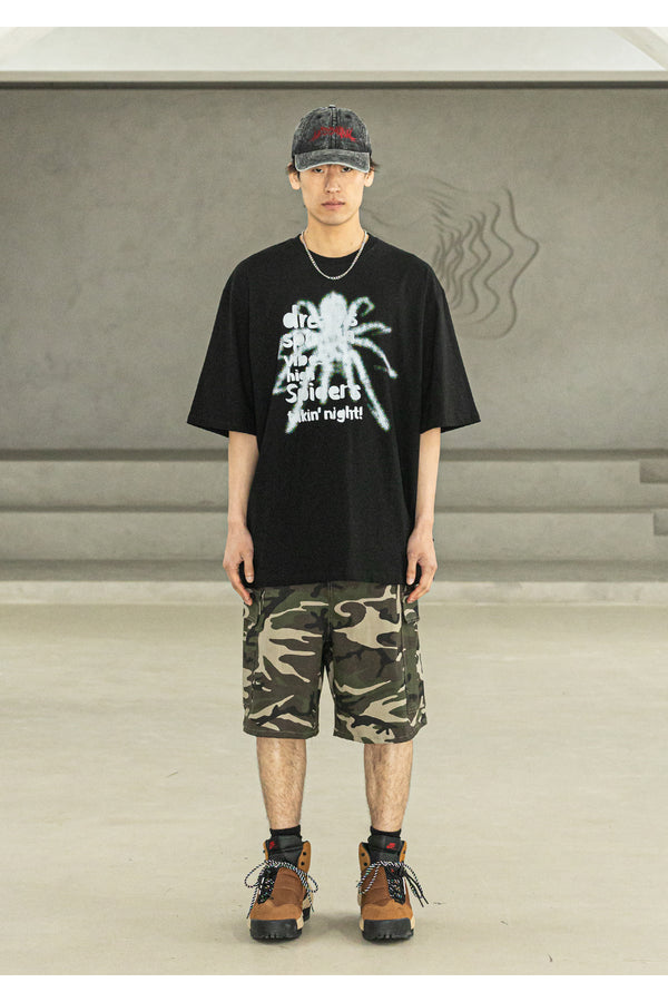 SPIDER REAL OVERSIZED SHORT T-SHIRTS MSFTS001-BK