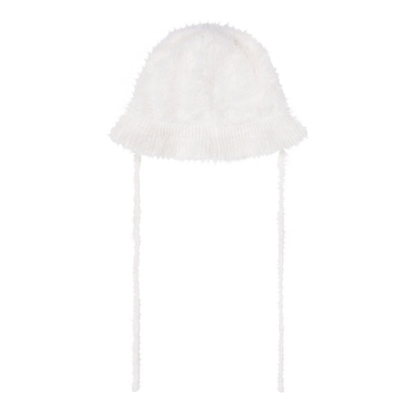 VAZAR Hairy Cloche Hat / White