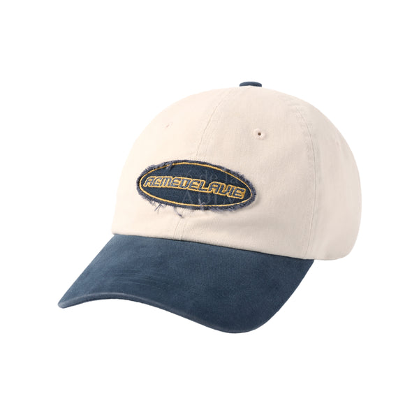 24FW TWO TONE APPLIQUE PATCH BALL CAP NAVY